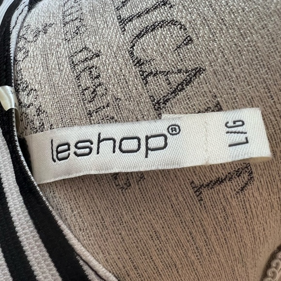 LeShop Women's STRIPED BODYCON DRESS MINI SIZE LARGE - Picture 5 of 5